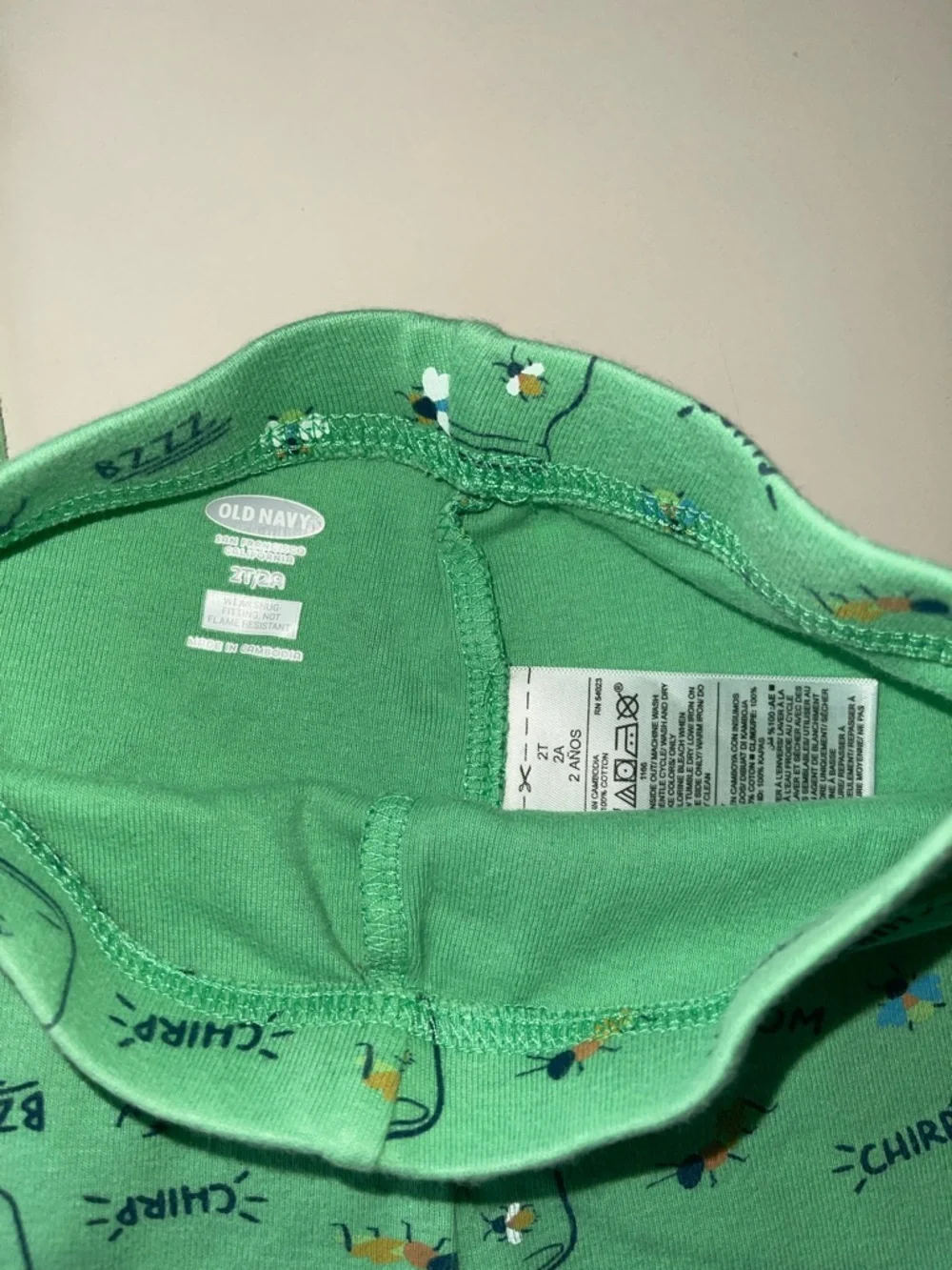 Old Navy Field Notes Bug Graphic Short Sleeve Pajamas 2T - Picture 3 of 9